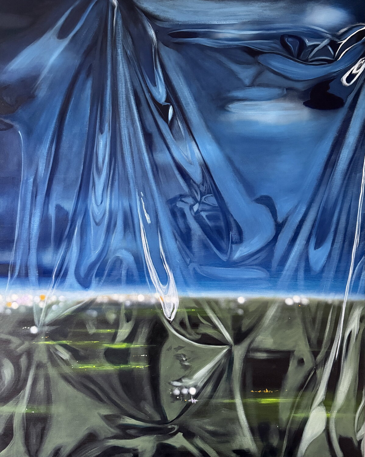 City Blues Angela Wichmann Original painting for sale