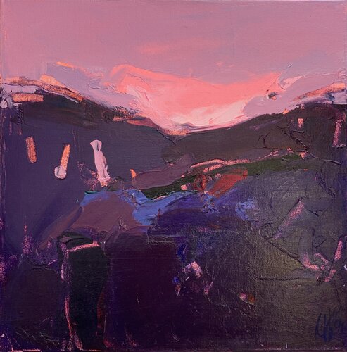Pink sky by Liliya Nikolova, Painting for Sale on Select