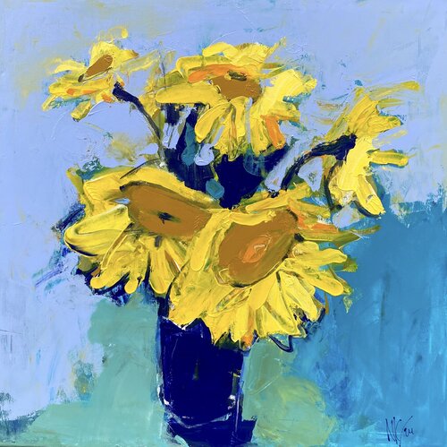 Sonnenblumen by Liliya Nikolova, Painting for Sale on Select