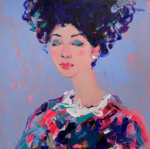 In Gedanken by Liliya Nikolova, Painting for Sale on Select