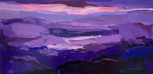 Purpur Field by Liliya Nikolova, Painting for Sale on Select