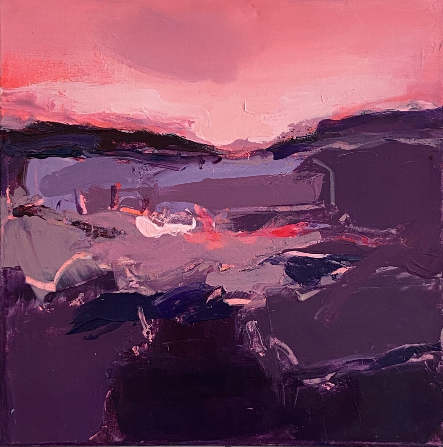 Pink sky Liliya Nikolova Original painting for sale