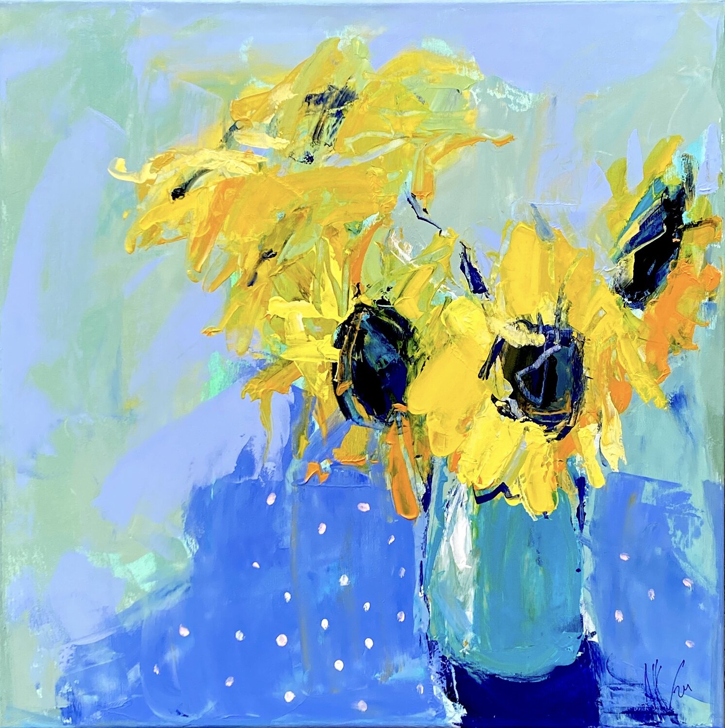 Sonnenblumen Liliya Nikolova Original painting for sale