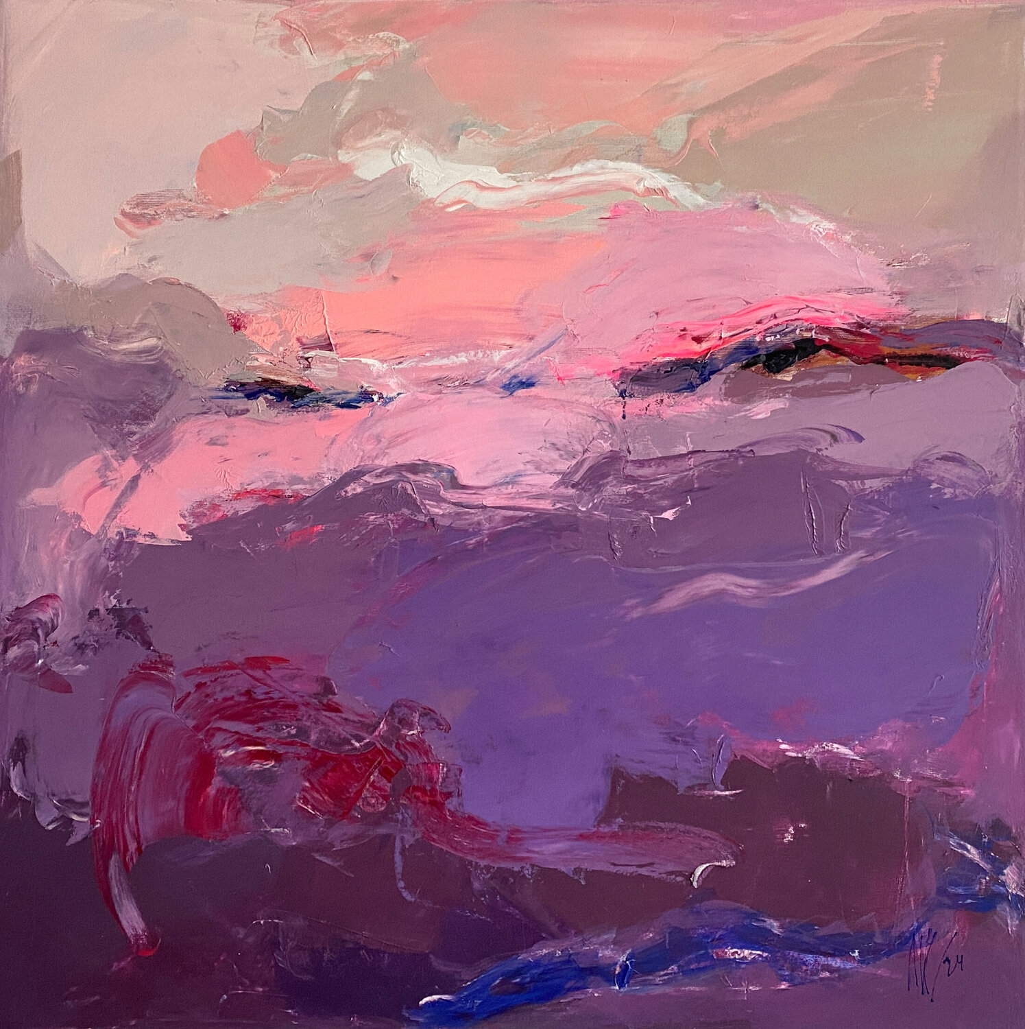 Wo Himmel die Erde berührt Liliya Nikolova Original painting for sale