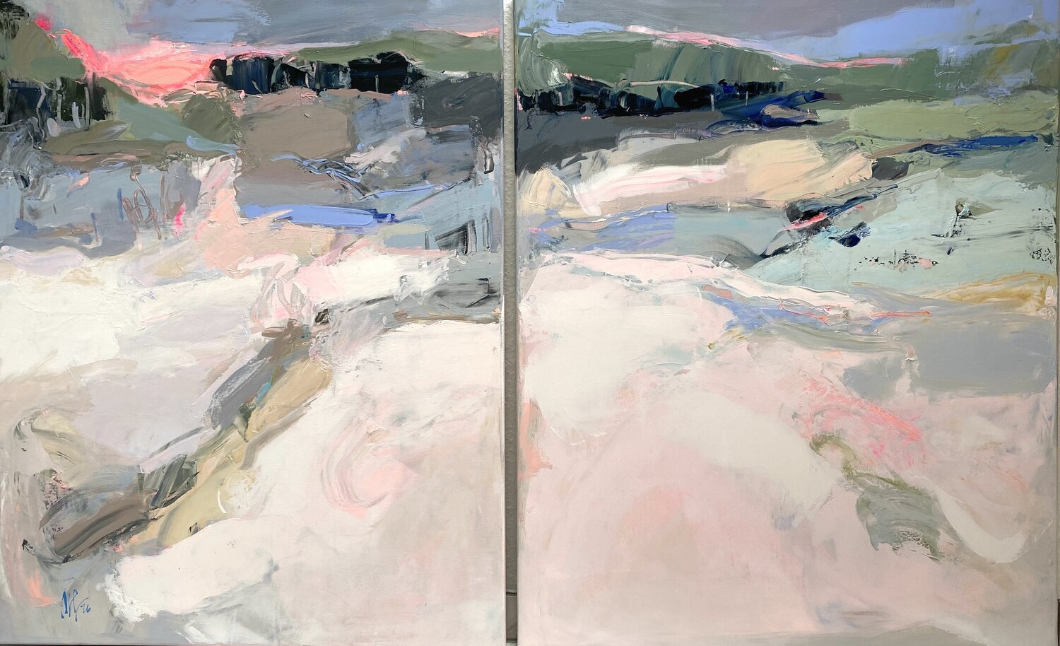 Spuren einer Landschaft I & II Liliya Nikolova Original painting for sale