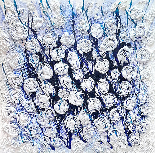 Blue roses by CLAUDIA AMADESI, Painting for Sale on Select