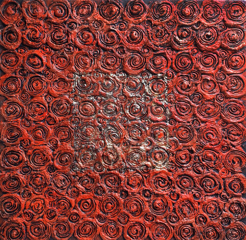 Rose - Rosso - Tono III  - Incanto by CLAUDIA AMADESI, Painting for Sale on Select