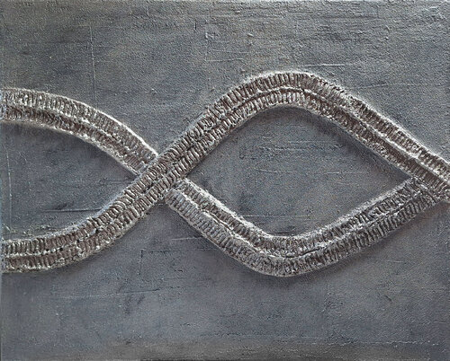 Zip #Infinito∞ by CLAUDIA AMADESI, Painting for Sale on Select