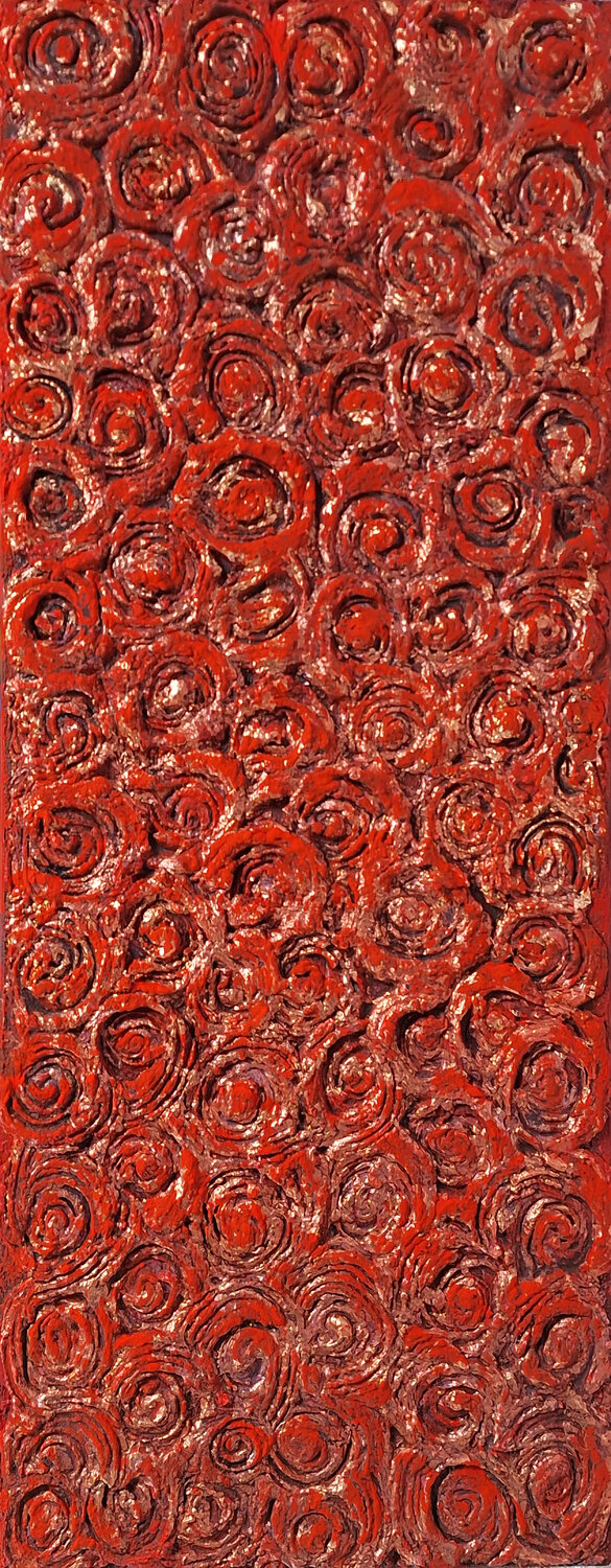 Cuore di rosa - Rose rosse CLAUDIA AMADESI Original painting for sale