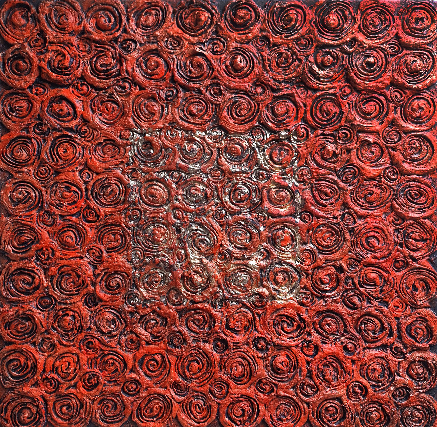 Rose - Rosso - Tono III  - Incanto CLAUDIA AMADESI Original painting for sale