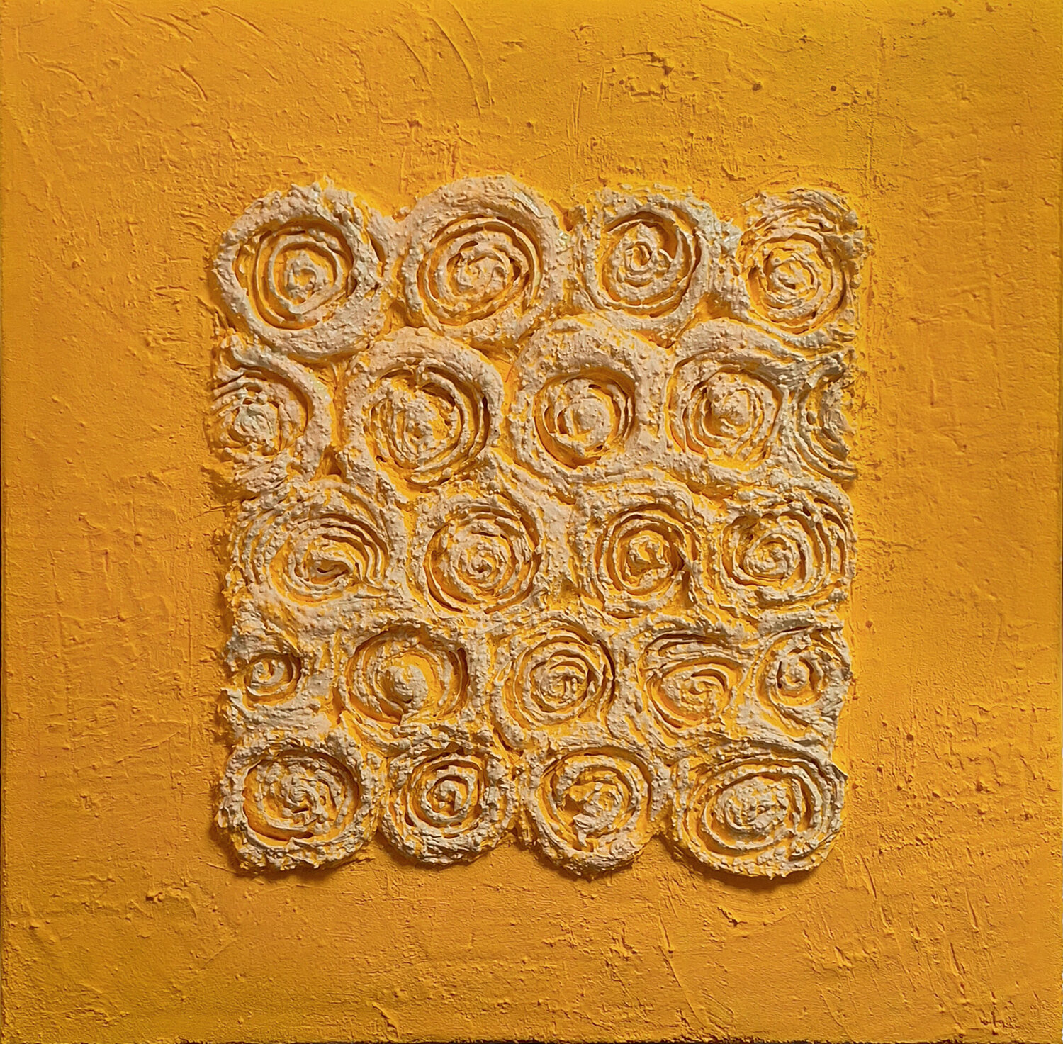 Rose - Jaune CLAUDIA AMADESI Originalgemälde zu verkaufen