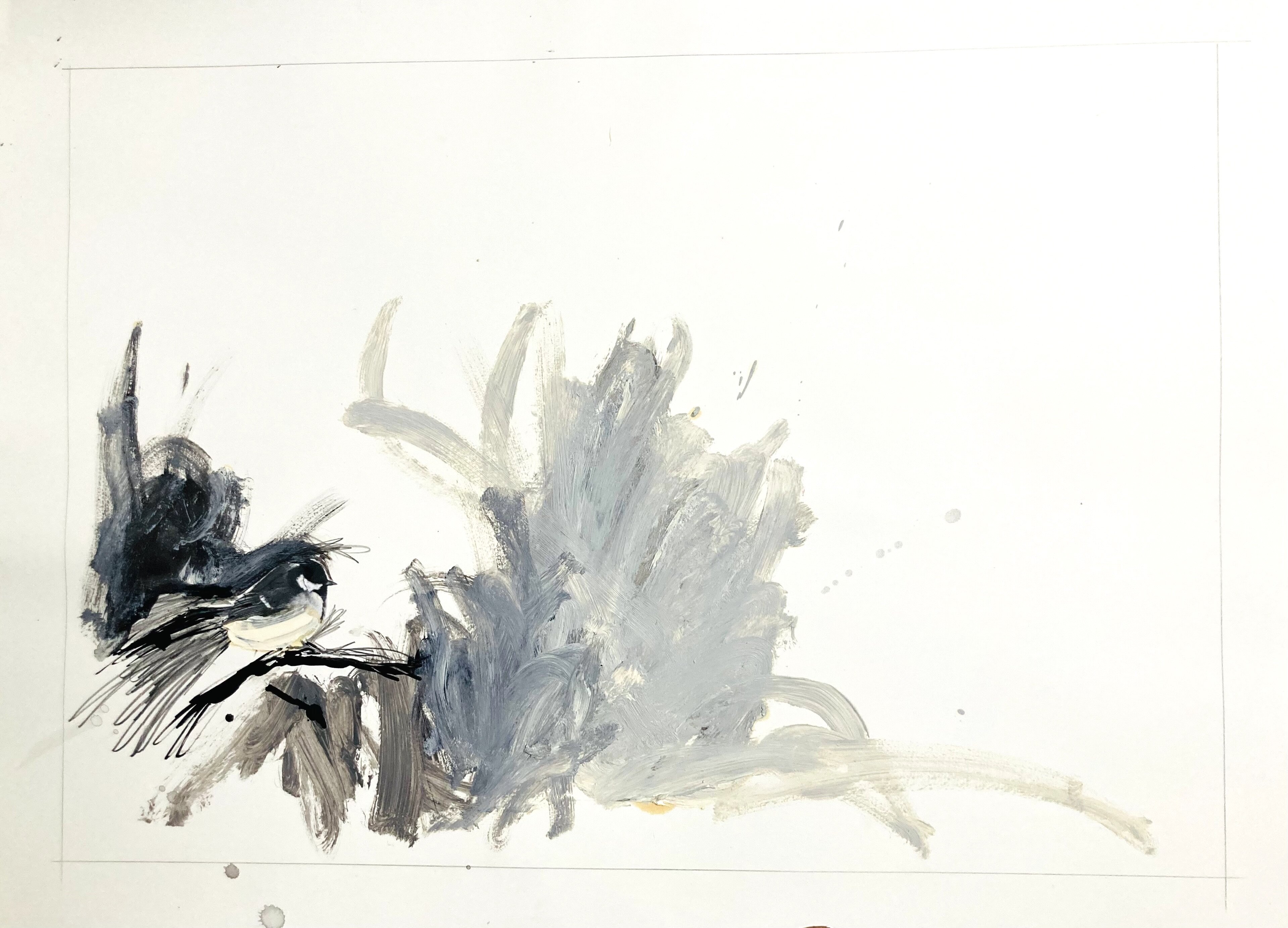 WOODS BIRD 2 (sur papier Arches)