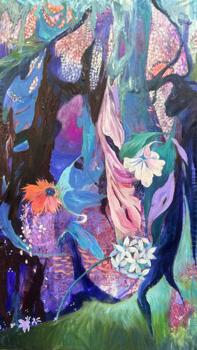 Blooming tree by Julia Hacker, Painting for Sale on Select