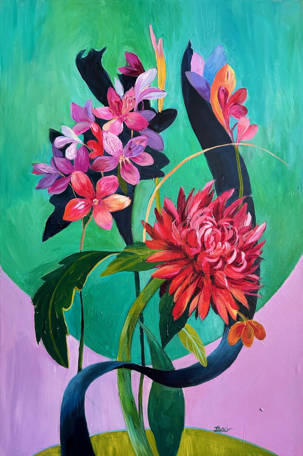 Floral Joy.2 Julia Hacker Original painting for sale
