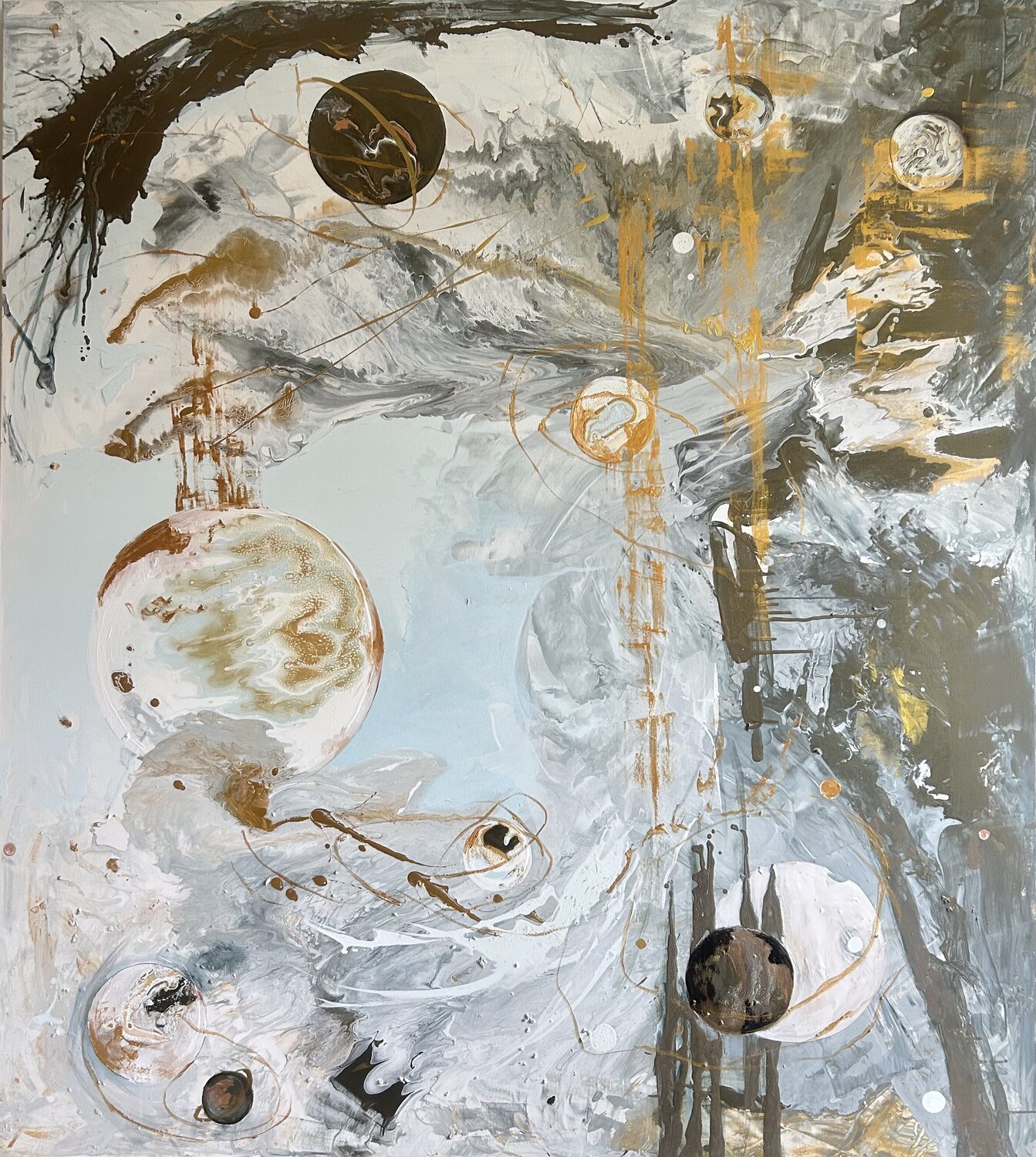 Celestial Drift Julia Hacker Original painting for sale