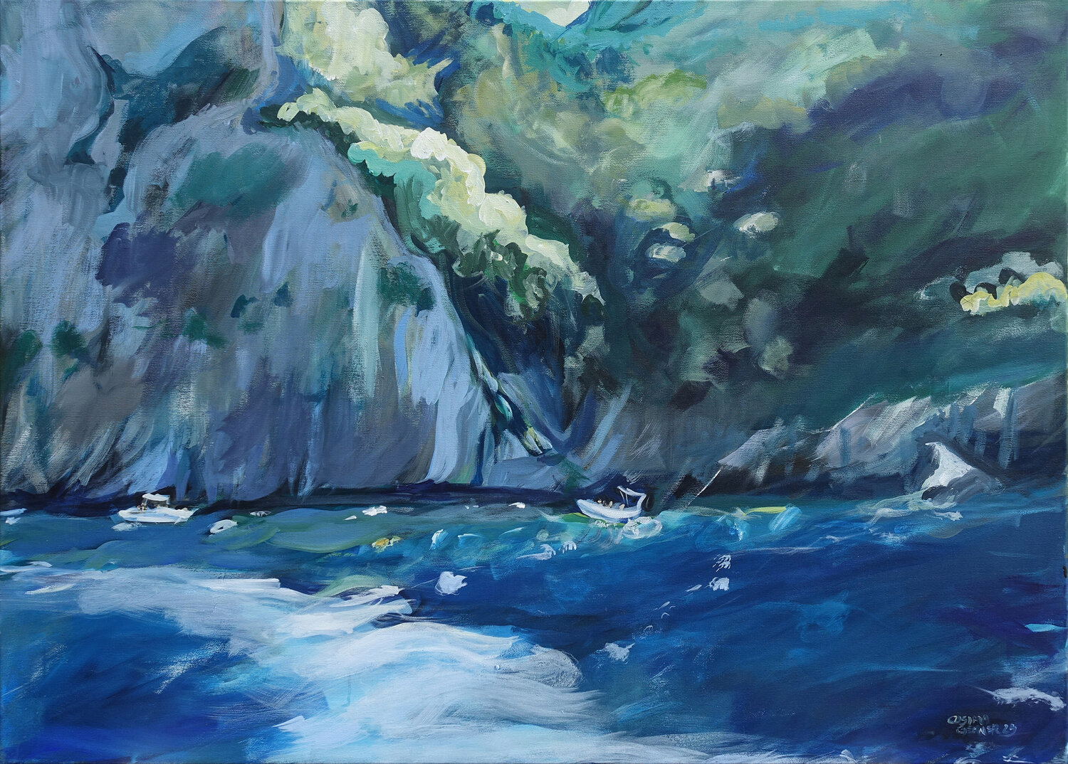 Coast of Capri Cosima Gerner Original painting for sale