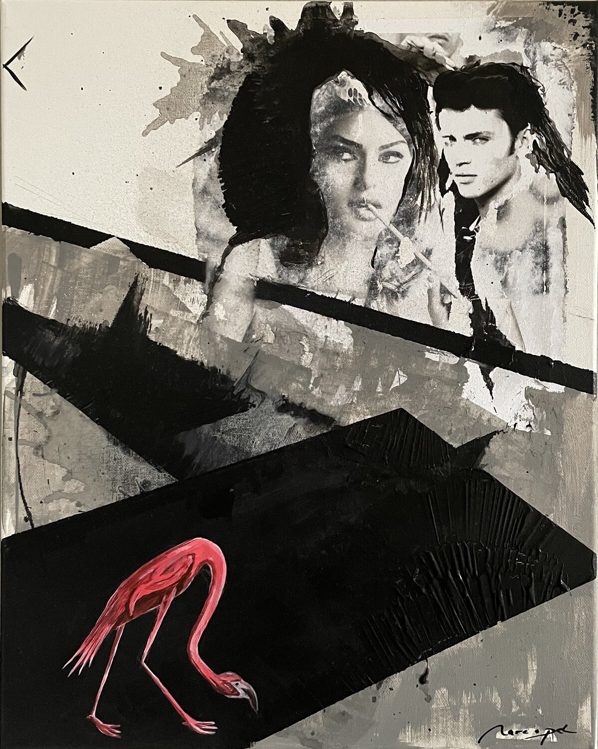 Pink Moment Marco Opel Original painting for sale