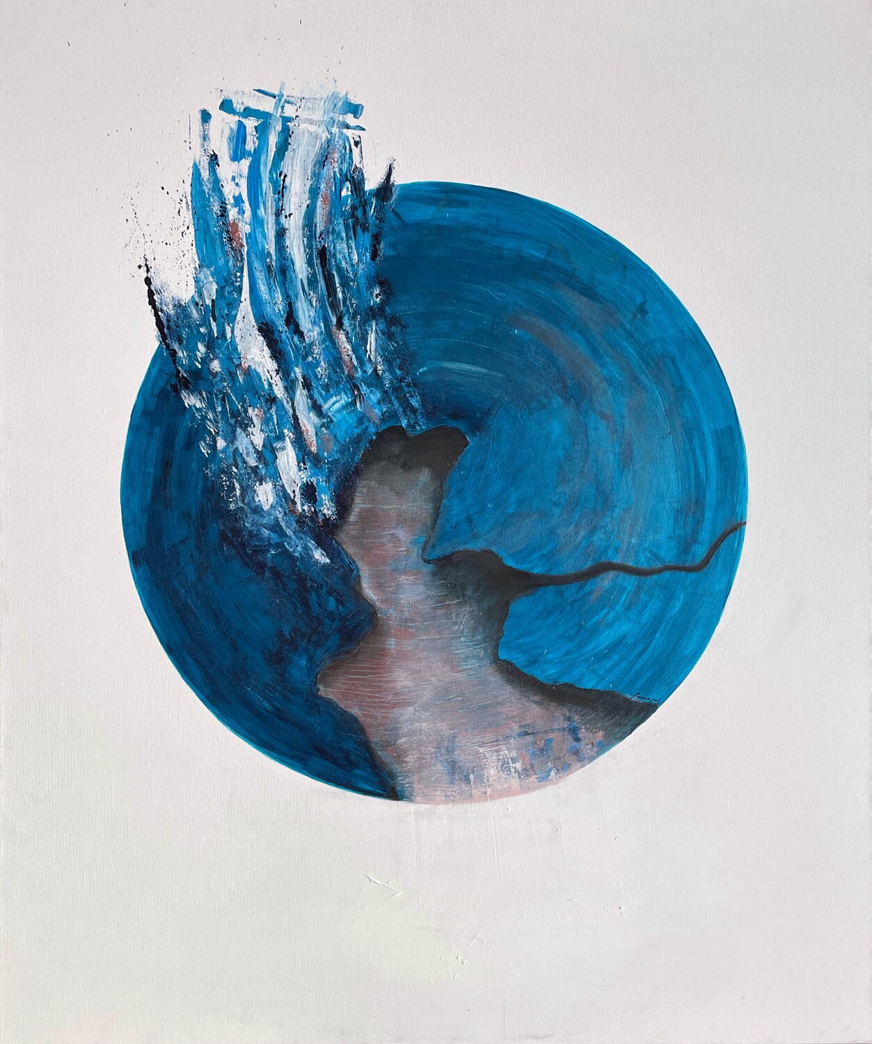 Deep blue Marco Opel Original painting for sale