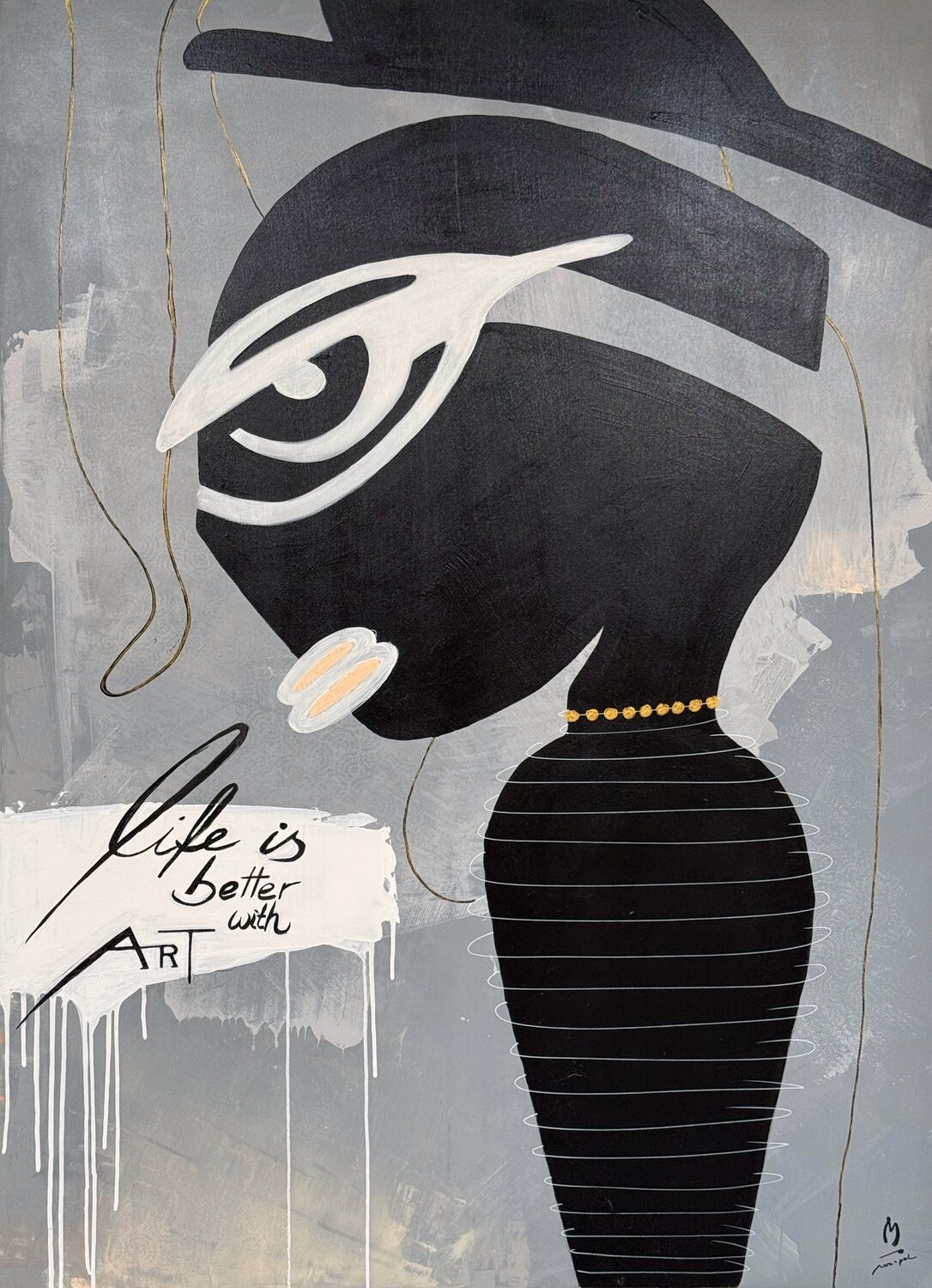 Life is better with art Marco Opel Original painting for sale