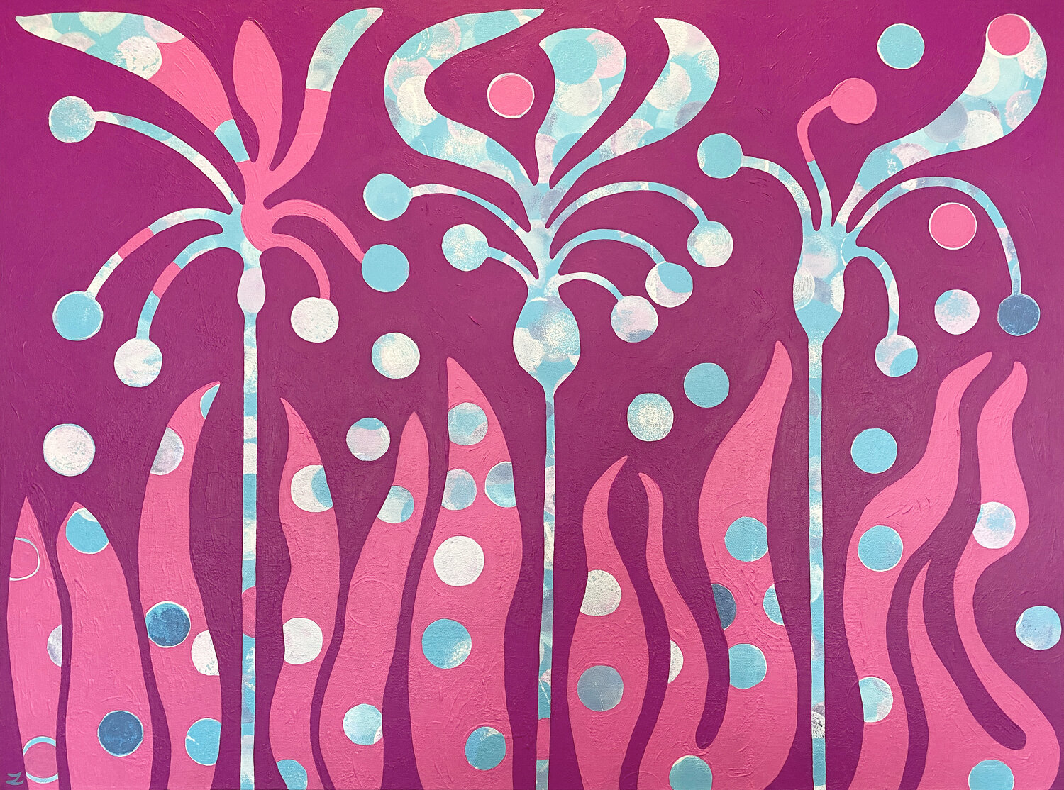 Magenta Dreams Zaira Dzhaubaeva Rivera Original painting for sale