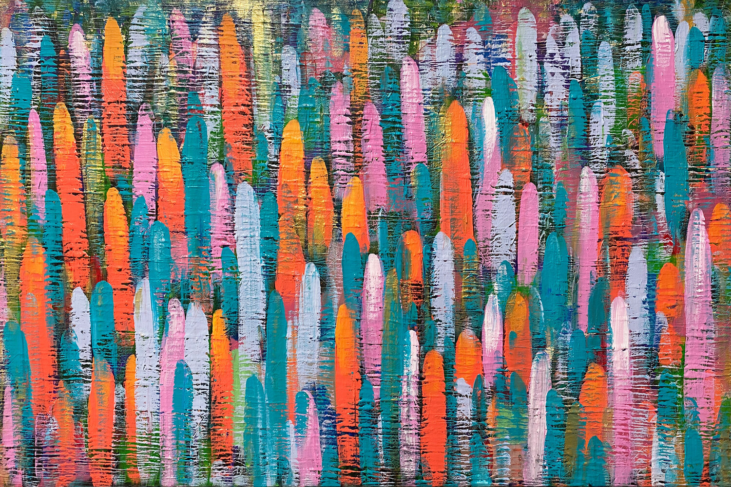 Field of Lupines Zaira Dzhaubaeva Rivera Original painting for sale