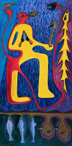 Shaman of Rain by Tadas Gutauskas, Painting for Sale on Select