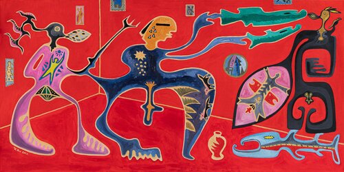 A Visit to Shaman by Tadas Gutauskas, Painting for Sale on Select
