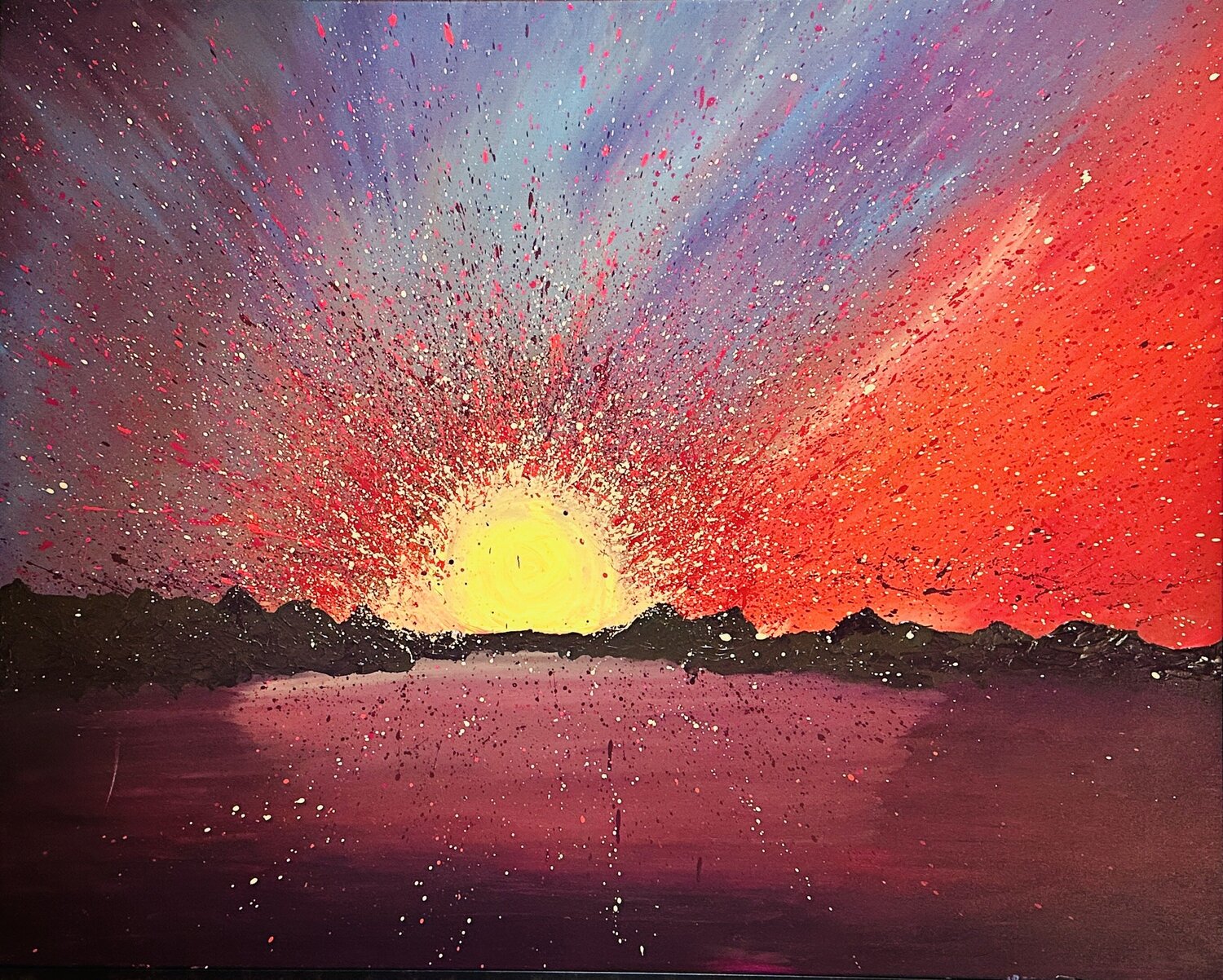 Geneva Sky Kinjal Trivedi Original painting for sale