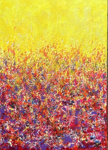 Vital Energy | Original Abstract Painting (50×70 cm) by Aneta Tamuliene, Painting for Sale on Select