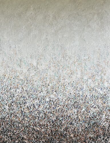 “Dance of Calm” – Large Textured Abstract Painting by Aneta Tamuliene, Painting for Sale on Select
