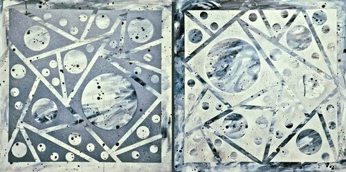 Abstract Diptych by Olya Enina, Painting for Sale on Select
