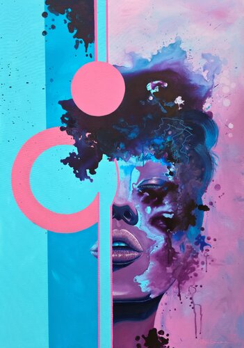 I Was There, Just Not Fully by Olya Enina, Painting for Sale on Select