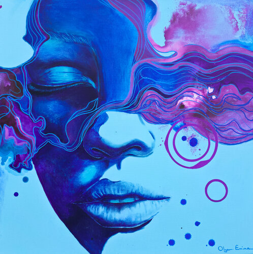 Thought Waves by Olya Enina, Painting for Sale on Select