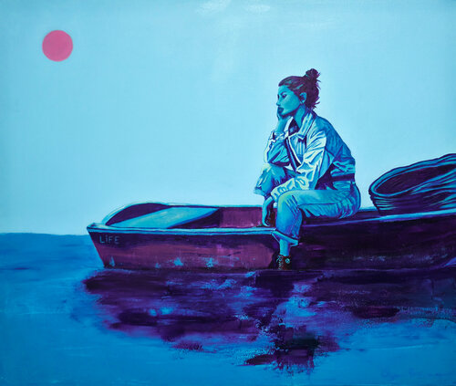Life: No Instructions Included by Olya Enina, Painting for Sale on Select