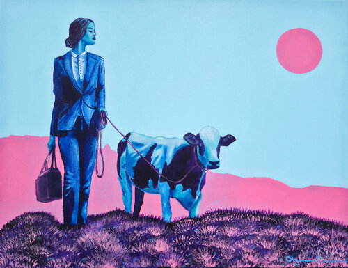 From Country Roads to Bigger Goals by Olya Enina, Painting for Sale on Select