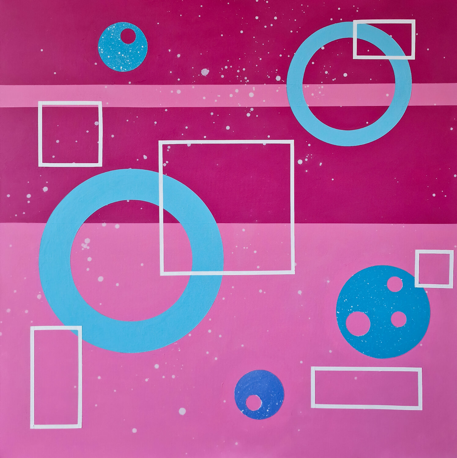 Vibrant geometry Olya Enina Original painting for sale