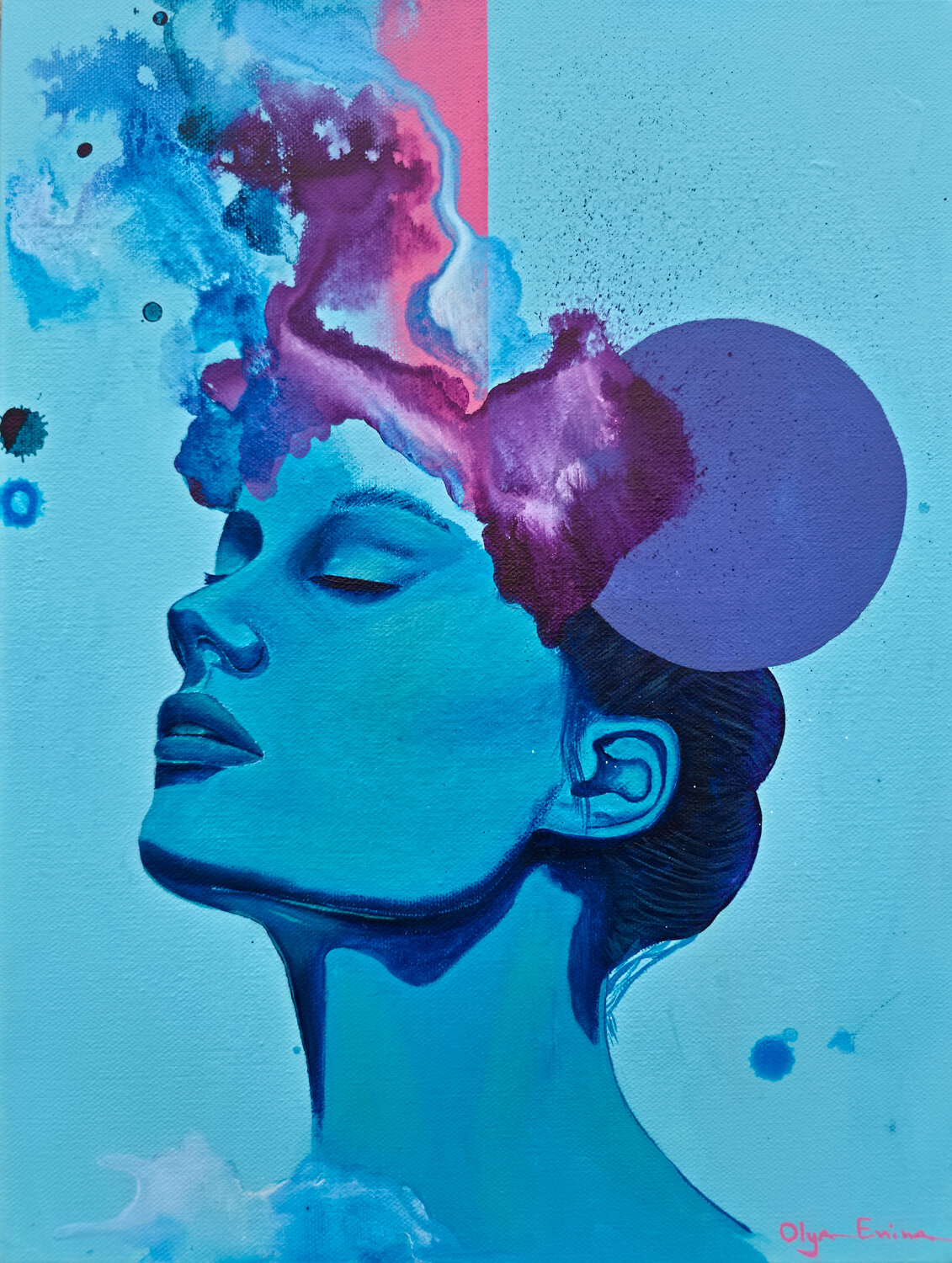 Say Less. Feel More. Olya Enina Original painting for sale