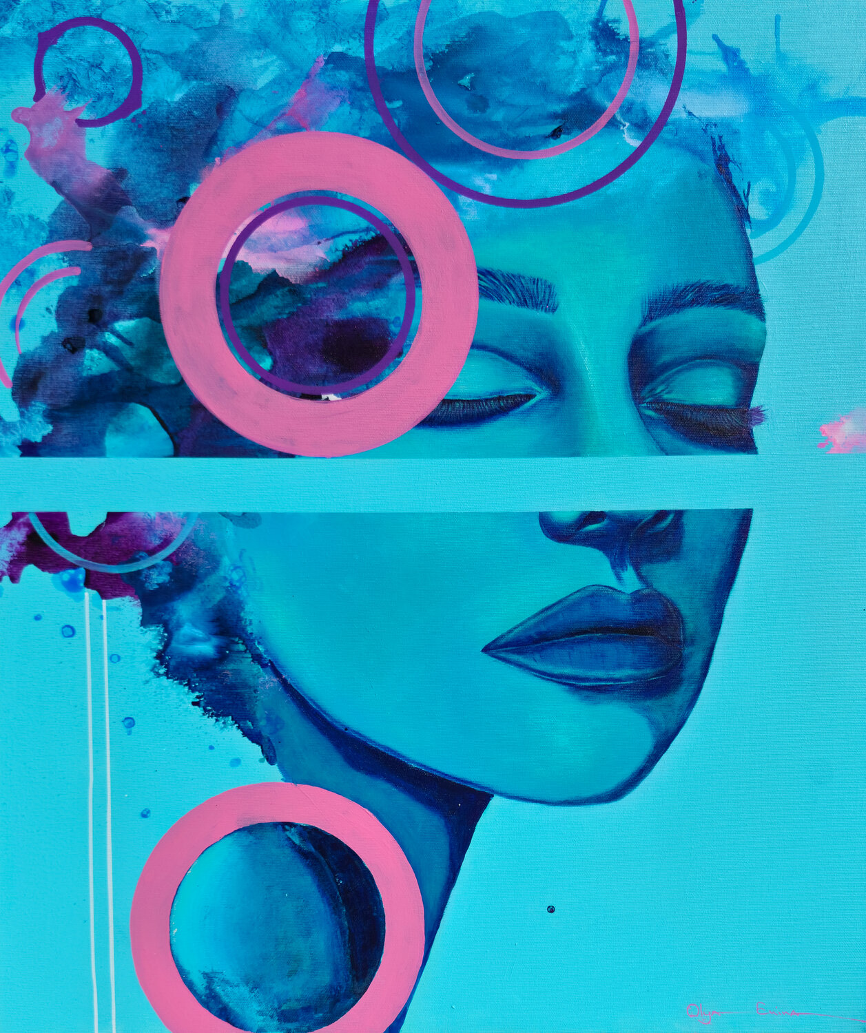Quiet Outside, Chaos Inside Olya Enina Original painting for sale