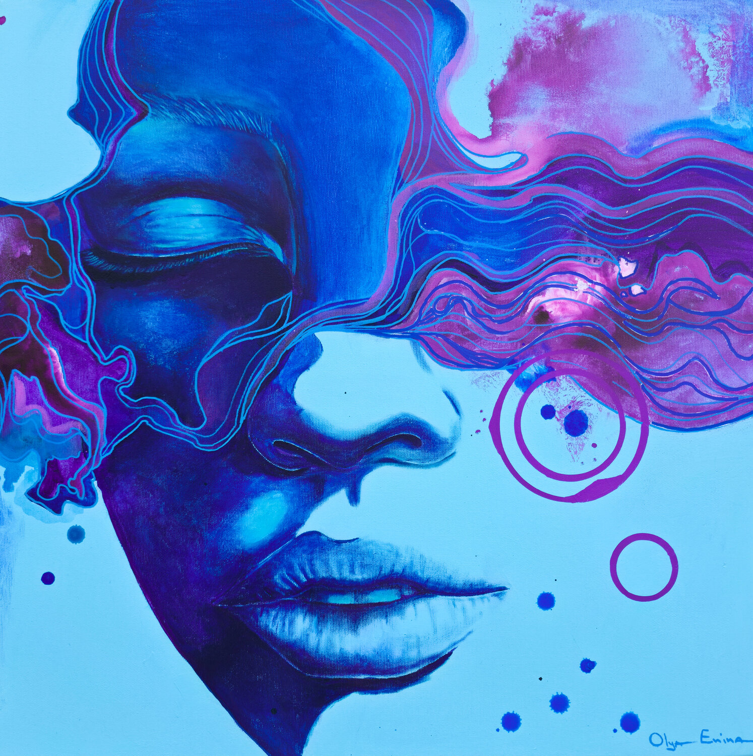 Thought Waves Olya Enina Original painting for sale