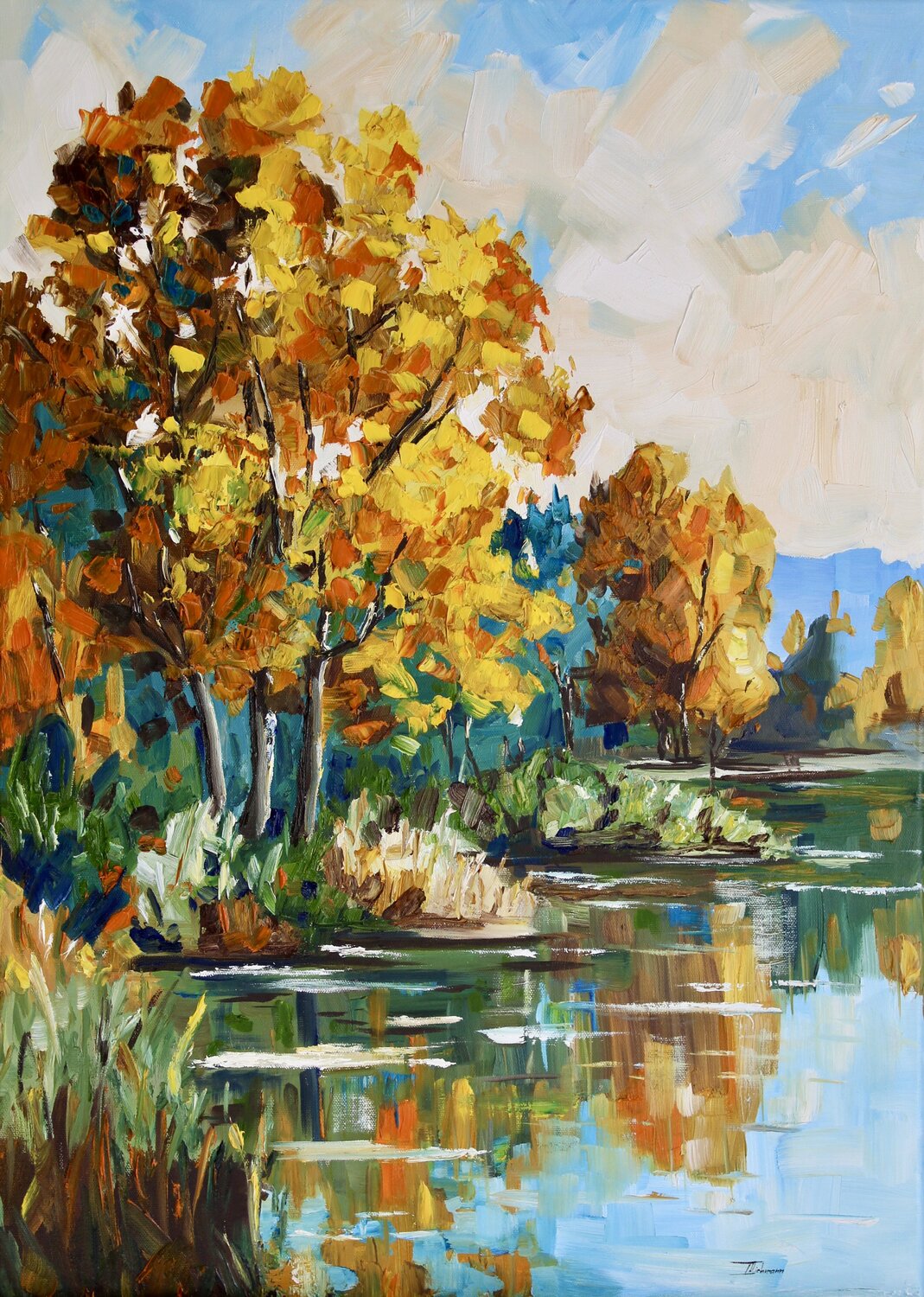 Golden Trees Liza Illichmann Original painting for sale