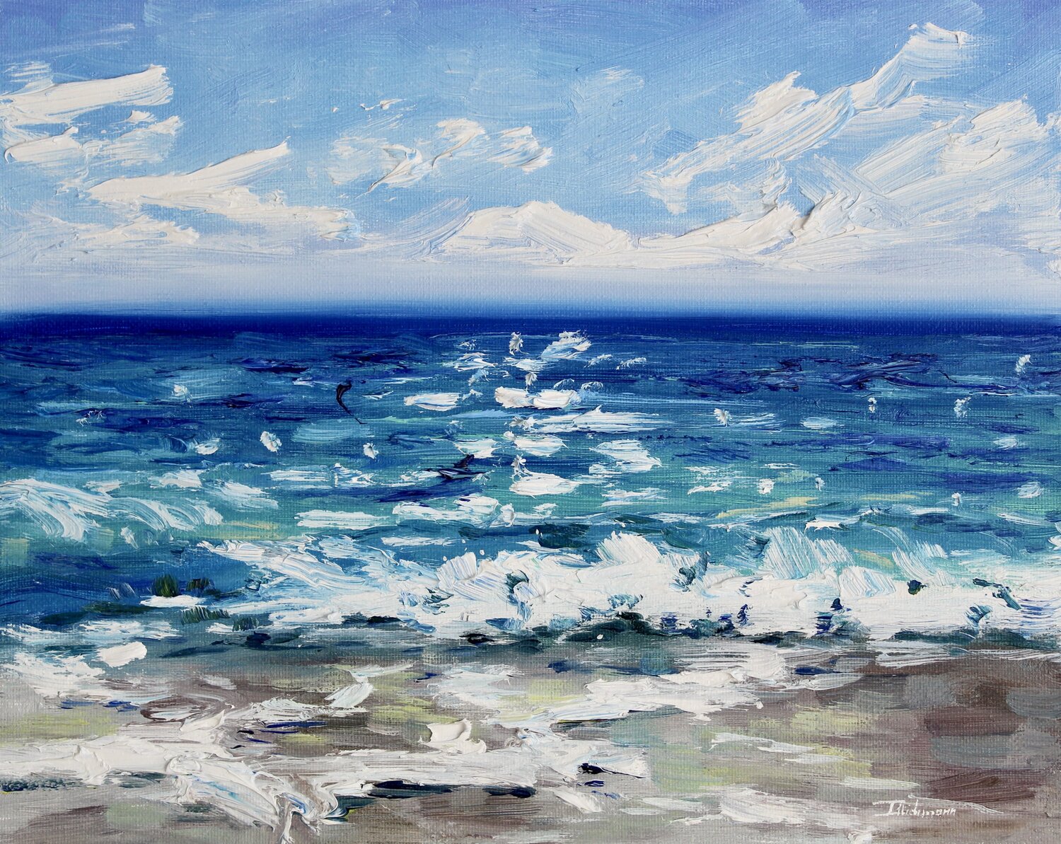 Crashing Waves Liza Illichmann Original painting for sale