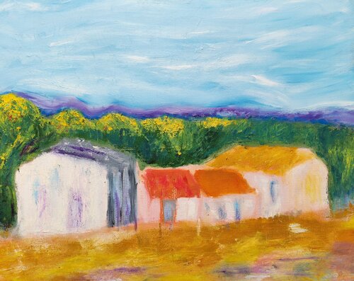 Farm at Paizay le Chapt by Sally Churcher, Painting for Sale on Select