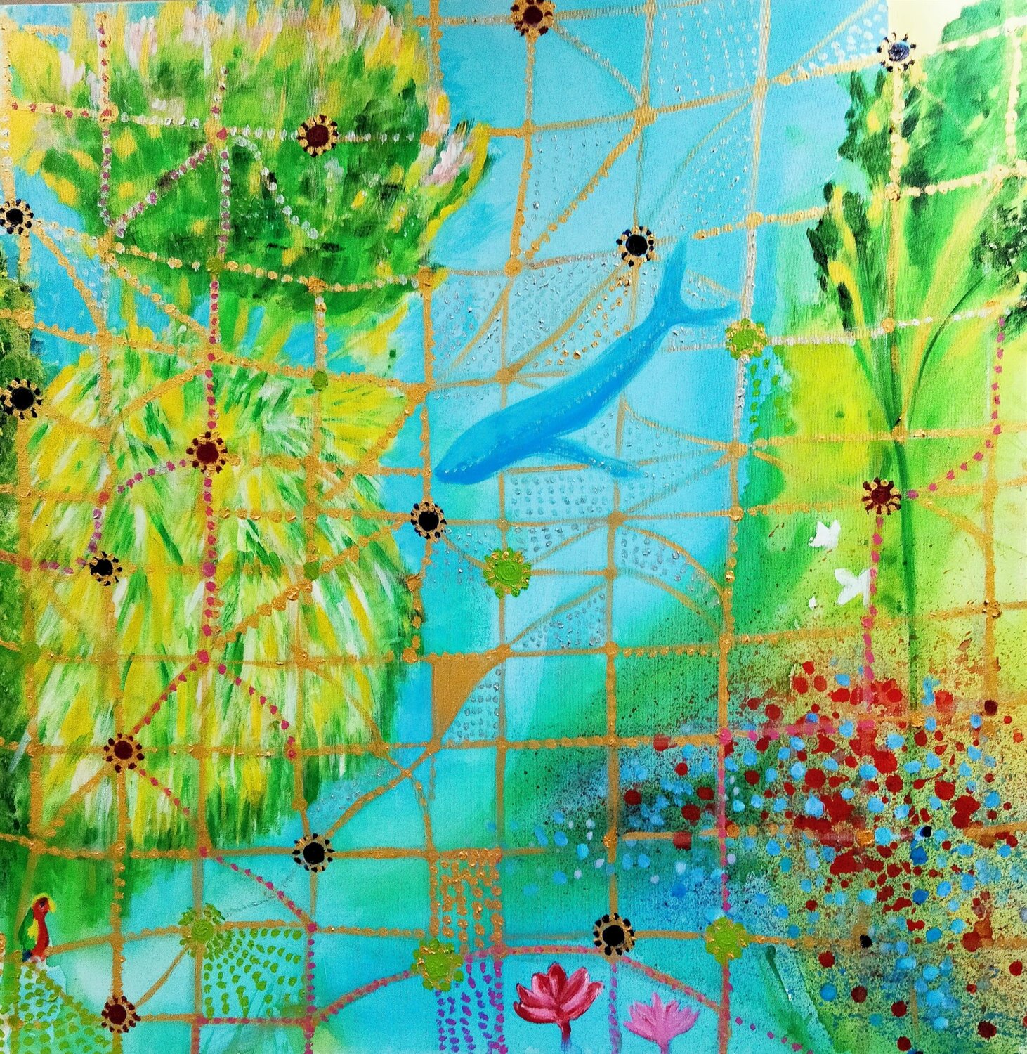 Woven World Sally Churcher Original painting for sale