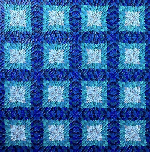 Blue kaleidoscope by Guzaliya Xavier, Painting for Sale on Select