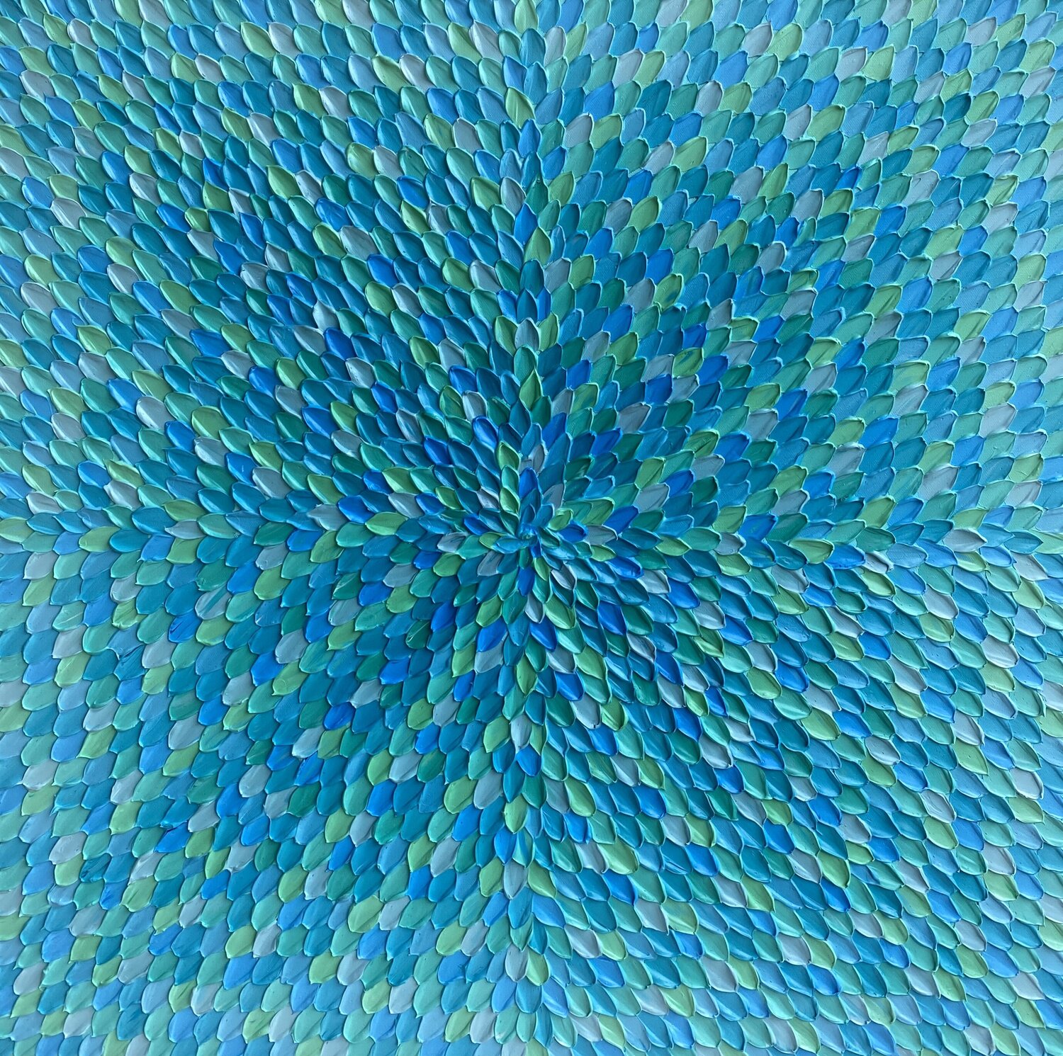 Turquoise dreams (day) Guzaliya Xavier Original painting for sale