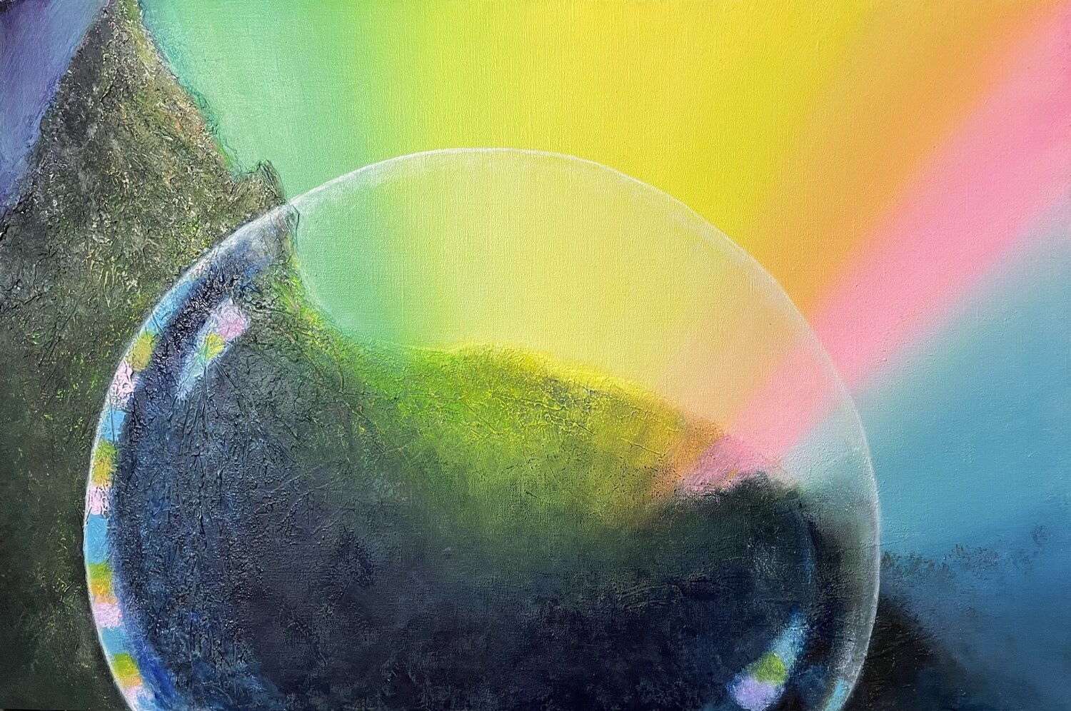 Still Holding Mona Barbu Original painting for sale