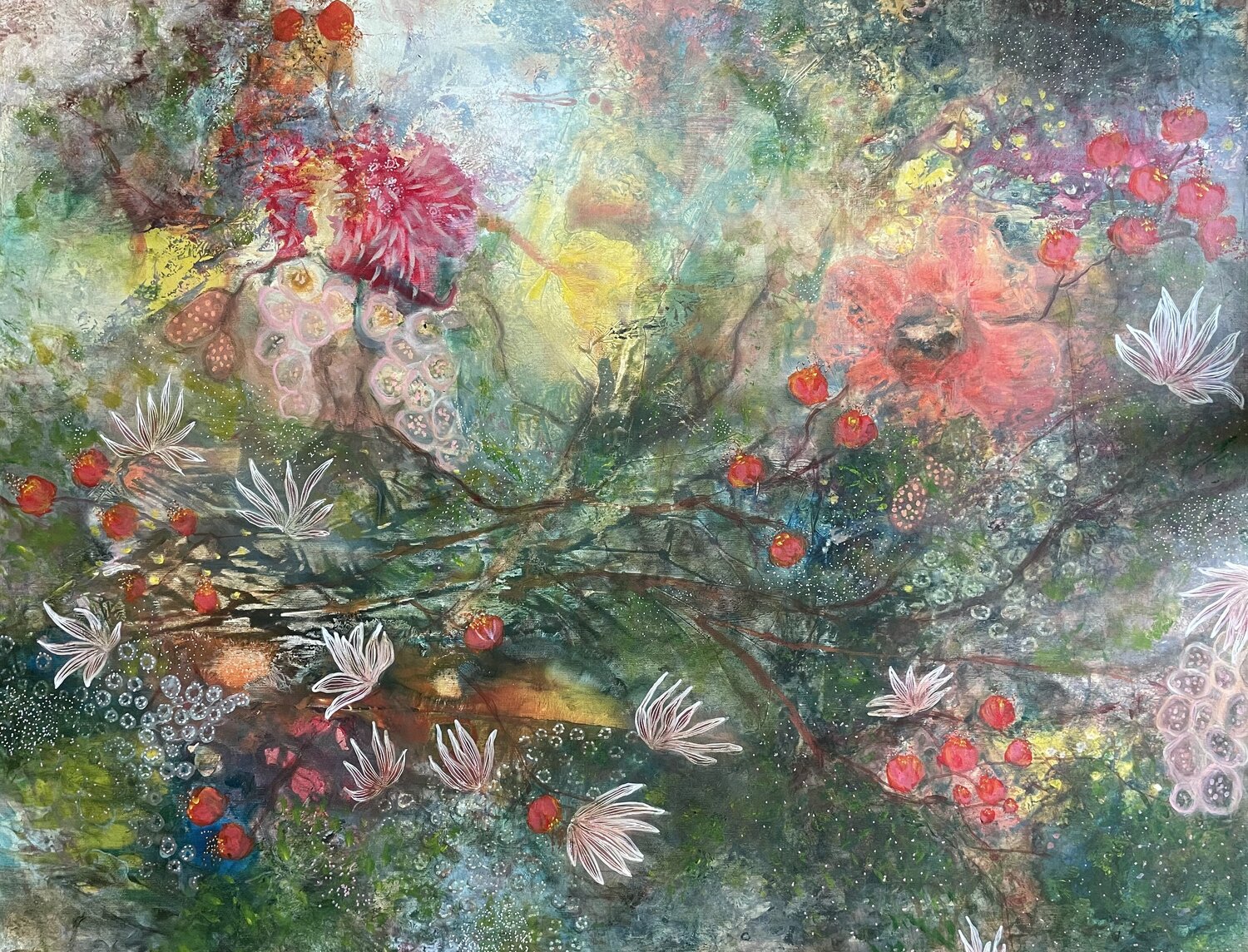 Little Universe Mona Barbu Originalgemälde zu verkaufen