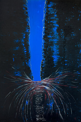 Forever — Blue Black Resin Abstract, 150 cm by Kseniia Turik, Painting for Sale on Select