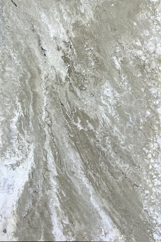 Trace — Silver-Grey and Pearl Textured Abstract, 90 cm by Kseniia Turik, Painting for Sale on Select