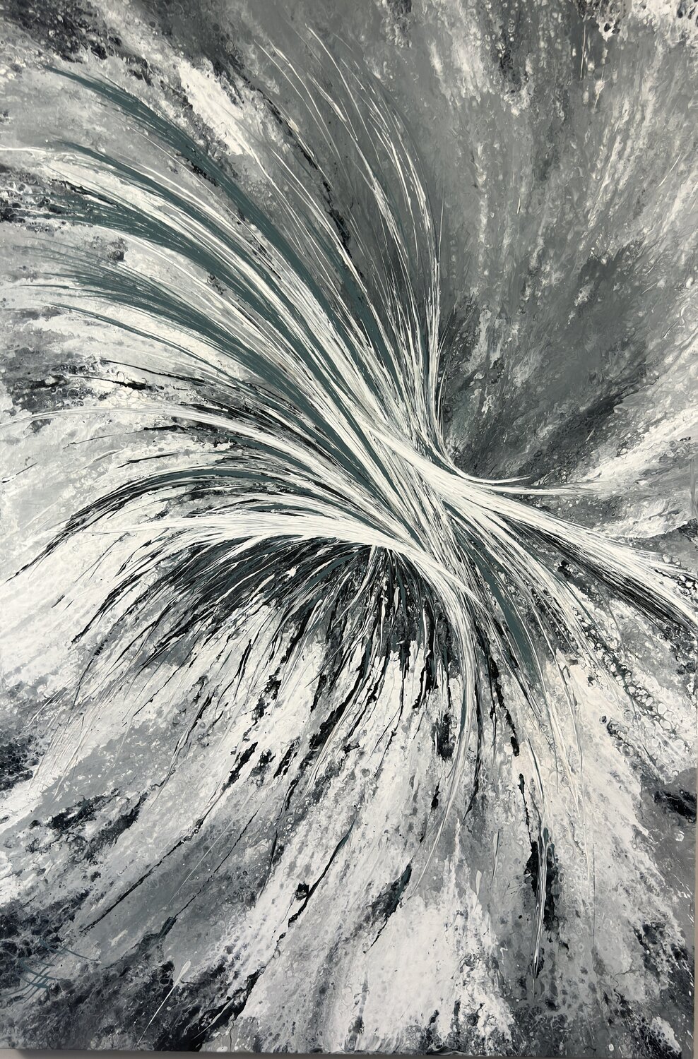 Sepia Douce — Sepia and Pearl Abstract Painting, 147 cm Kseniia Turik Original painting for sale